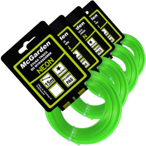 4x Żyłka Tnąca do Wykaszarki NEON Gwiazdkowa 2,4mm 15m