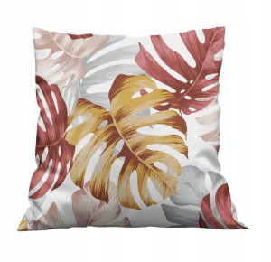 Poszewka dekoracyjna 50x50cm liście monstera ML-1