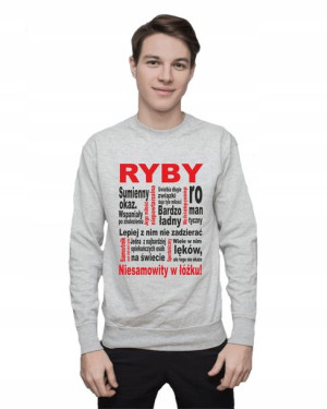 Bluza męska ZNAK ZODIAKU RYBY roz S