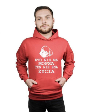 Bluza kangur męska ŻYCIE Z MOPSEM r S