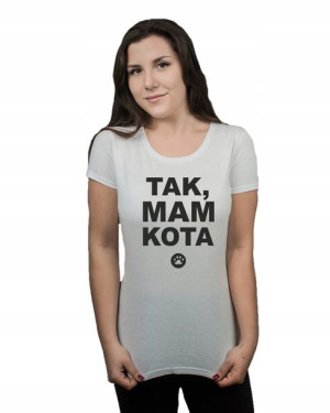 Koszulka damska TAK MAM KOTA S