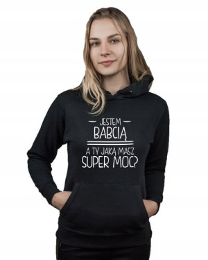 Bluza damska kangur BABCIA SUPER MOC roz XXL