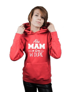Bluza damska kangur AHA MAM TO W DUPIE roz M