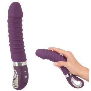 Wibrator z Grzałką 23,5cm Falowane Dildo Sex Masaż