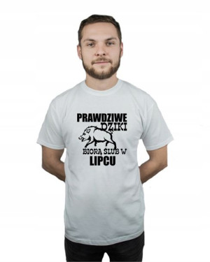 Koszulka męska PRAWDZIWE DZIKI ŚLUB LIPIEC L