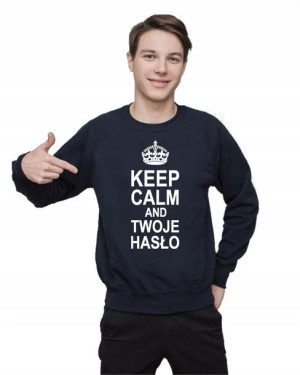 Bluza męska KEEP CALM + TWOJE HASŁO L