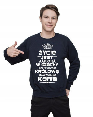 Bluza męska ŻYCIE JEST JAK GRA W SZACHY XL
