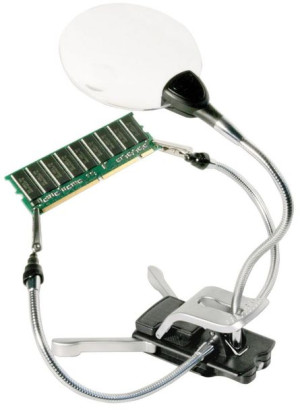 Lupa Bresser 2x/4x LED 88 mm, z uchwytami