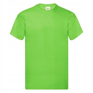 T-SHIRT KOSZULKA FRUIT OF THE LOOM limonkowa XXL