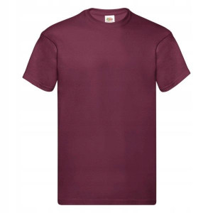 T-SHIRT KOSZULKA FRUIT OF THE LOOM burgundowy 3XL