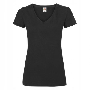 Koszulka Fruit V-neck w serek CZARNA r XS