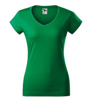 Koszulka Malfini Fit V-neck 162 ZIELEŃ TRAWY r M
