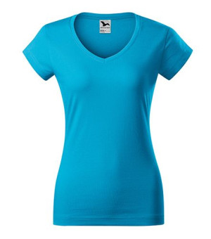 Koszulka Malfini Fit V-neck 162 TURKUS r XS