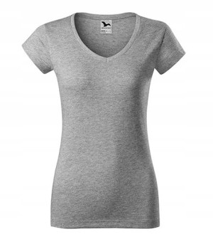 Koszulka Malfini Fit V-neck 162 CIEMNOSZARY r M