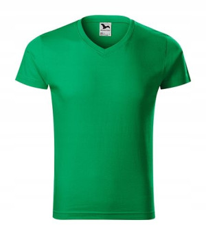 Koszulka Adler Slim Fit V-neck 146 ZIELONA M