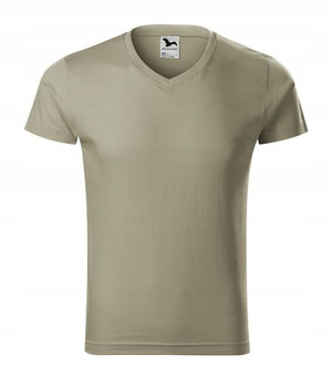 Koszulka Adler Slim Fit V-neck 146 JASNY KHAKI L