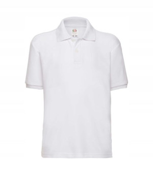Dziecięca Koszulka Polo 65/35 Fruit BIAŁA 128cm