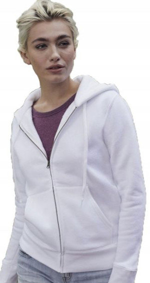 Bluza premium rozpinana z kapturem BIAŁA r XL