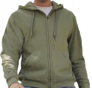 Bluza rozpinana z kapturem Classic OLIWKOWA r L