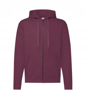Bluza rozpinana z kapturem Classic BORDOWA r L