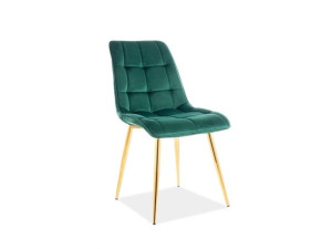 Krzesło Chic Velvet Złoty Stelaż/zielony Bluvel 78