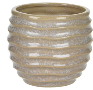 Doniczka kremowa z porcelany osłonka na donice 18,5x18,5x15,8cm