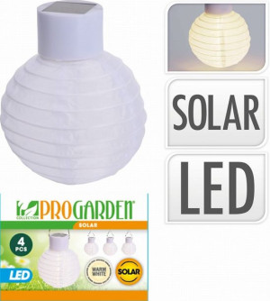 Latarnie lampiony solarne białe Zestaw 4 szt