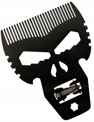Stylowy Grzebień Do Stylizacji Brody Zarost Skull