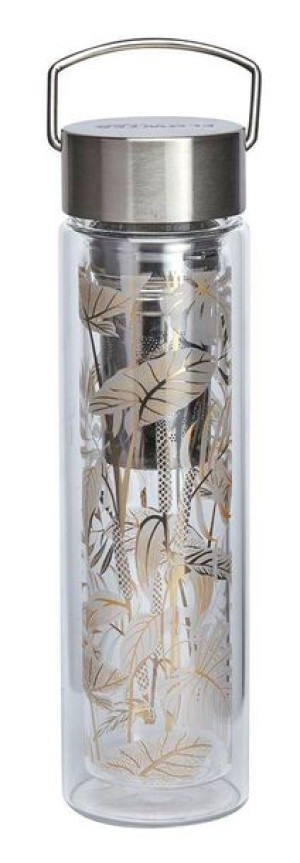 Butelka z podwójną ścianką i zaparzaczem FlowTea 350-400ml Tropic Summer 50