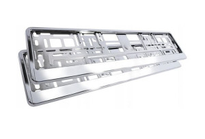 Ramki Pod Tablice Rejestracyjna Chrom Zestaw 2 Szt