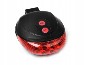 Lampka Rowerowa Laserowa Laser Czerwona Led