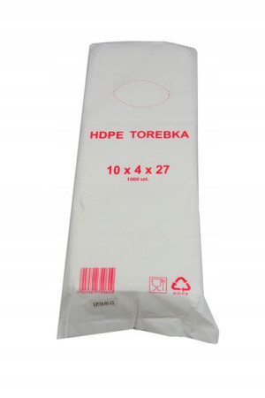 Torebki Woreczki Foliowe 10/4x27 (18x27) A'1000