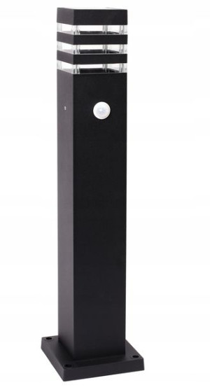 Lampa ogrodowa stojąca zew czujnik PIR słupek 60cm