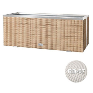 Donica technorattanowa 98x25x34 cm - RD-07 Biały