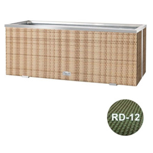 Donica technorattanowa 98x25x34 cm - RD-12 Zielony