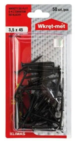 Wkręty do płyt kartonowo-gipsowych do metalu 4,8 x 120mm Blister 15szt.