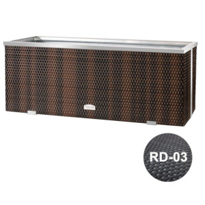 Donica technorattanowa 108x39x43 cm - RD-03 Ciemny szary