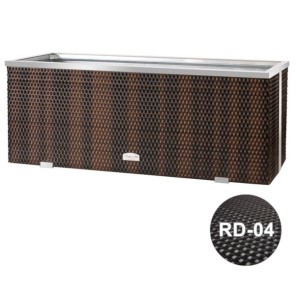 Donica technorattanowa 108x39x43 cm - RD-04 Czarny