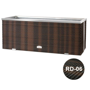 Donica technorattanowa 108x39x43 cm - RD-06 Brązowo-czarny