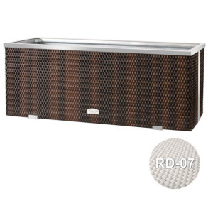 Donica technorattanowa 108x39x43 cm - RD-07 Biały