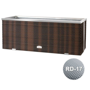 Donica technorattanowa 108x39x43 cm - RD-17 Jasny szary