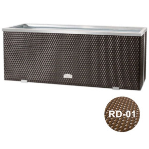 Donica technorattanowa 130x40x45 cm - RD-01 Brąz