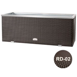 Donica technorattanowa 130x40x45 cm - RD-02 Ciemny brąz