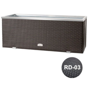 Donica technorattanowa 130x40x45 cm - RD-03 Ciemny szary