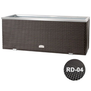 Donica technorattanowa 130x40x45 cm - RD-04 Czarny
