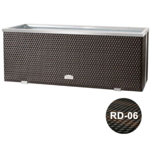 Donica technorattanowa 130x40x45 cm - RD-06 Brązowo-czarny
