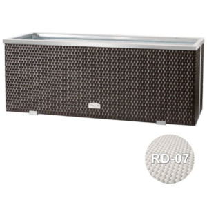 Donica technorattanowa 130x40x45 cm - RD-07 Biały