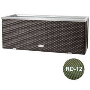 Donica technorattanowa 130x40x45 cm - RD-12 Zielony