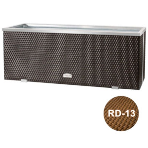 Donica technorattanowa 130x40x45 cm - RD-13 Orzechowy
