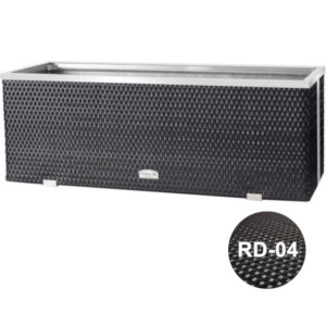 Donica technorattanowa 150x39x50 cm - RD-04 Czarny